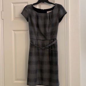 Sheath Dress Grey Plaid Size 4